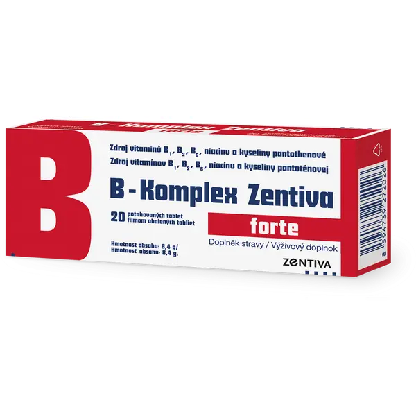 ZENTIVA B-komplex forte 20 potahovaných tablet