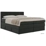 MKS POSTEL BOXSPRING SOLVEN KING 180/200 - Tmavě šedá Jersey - Topper Visco - H3