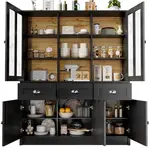 Modenvie BUFFET skříň, 140/38,5/175 cm, MDF a akryl, černá
