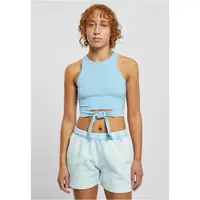 Women's balticblue Cropped Knot Top
