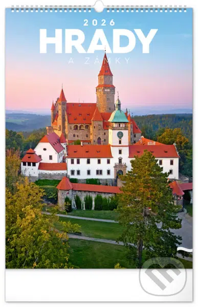 NOTIQUE Nástěnný kalendář Hrady a zámky 2026 (české jména)