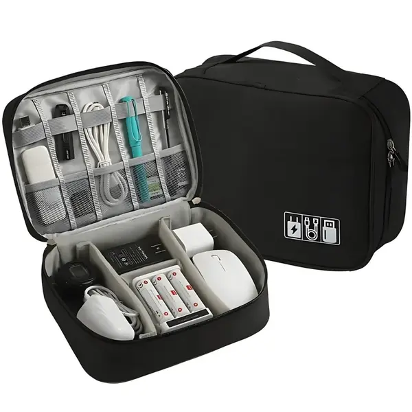 Organizér na Káble a Nabíjačky (1 Zips) - Čierna H36263