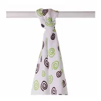 XKKO BMB Bambusová osuška 90x100 - Lime Spirals (1ks)