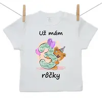 Boodyy Tričko s krátkym rukávom Už mám 3 rôčky 98 (2-3 roky)
