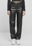 Women's faux leather pants black