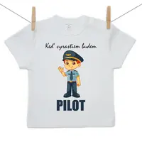 Boodyy Tričko s krátkym rukávom Keď vyrastiem budem pilot 122 (6-7 rokov)