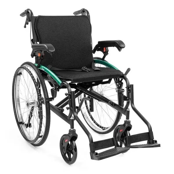 Timago ultraľahký invalidný vozík ACTIV-TIM, šírka 46cm, čierny, pevné kolesá