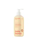 ATTITUDE Detské telové mydlo a šampón (2 v 1) Baby leaves s vôňou hruškovej šťavy 473 ml