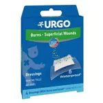 URGO Burns Waterproof Na popáleniny lipidokoloidná náplasť, sterilná, vodeodolná, 10x7 cm