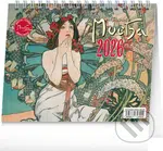 NOTIQUE Stolní kalendář Alfons Mucha 2026 (řádky) - Alfons Mucha (ilustrátor)