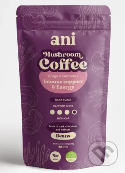 ANi Mushroom Coffee Imunne suport & Energy - zrnková káva