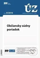 Úplné znenia zákonov 8/2016 (Občiansky súdny poriadok)