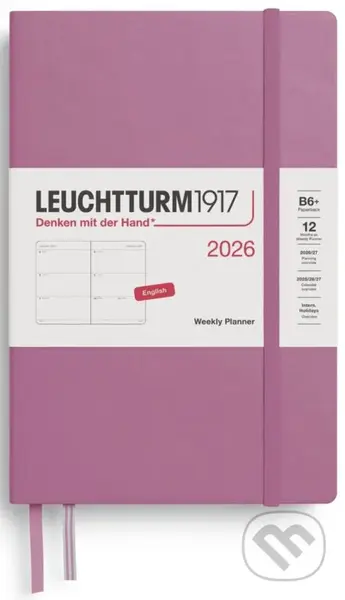 Weekly Planner 2026 Paperback (B6+) Dusty Rose
