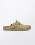 Birkenstock Boston Suede Leather Faded Khaki 43