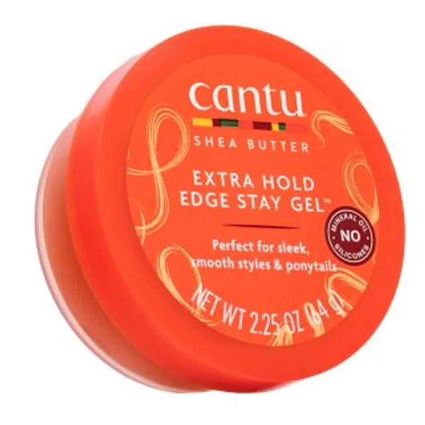 Cantu Shea Butter Firm Hold Edge Stay Gel gel na vlasy na vytvorenie dokonalých vrkôčikov 64 g