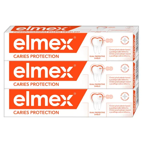 ELMEX Caries Protection zubná pasta proti zubnému kazu 3 x 75 ml