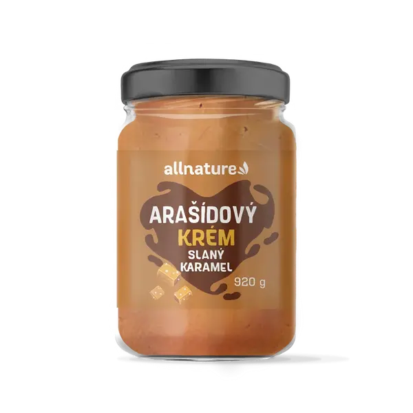 ALLNATURE Arašidový krém slaný karamel 920 g