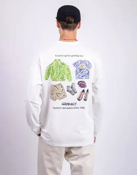 Gramicci Geared Up L/S Tee WHITE L