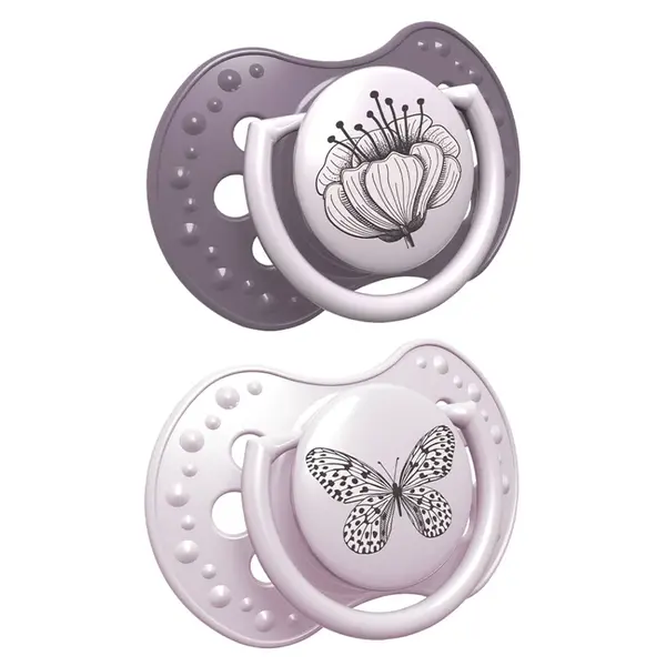 LOVI Cumlík silikónový dynamický botanic girls 0 - 3 m 2 kusy