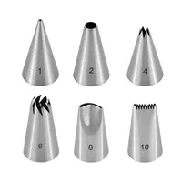 Zdobiace trysky DELÍCIA, 6 ks, nerezové