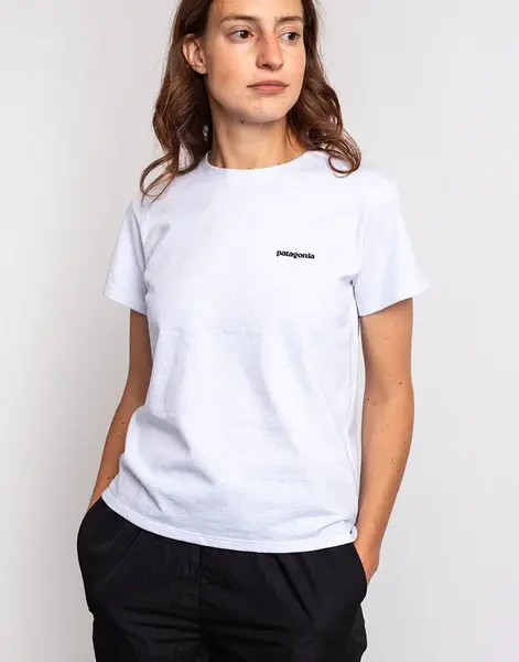 Patagonia W's P-6 Logo Responsibili-Tee White S
