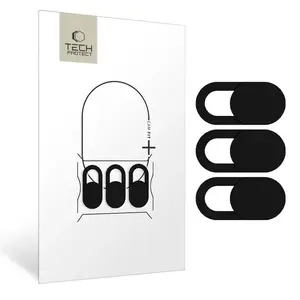 Tech-Protect Cam Fit+ Záslepka na kameru, 3 kusy, černá