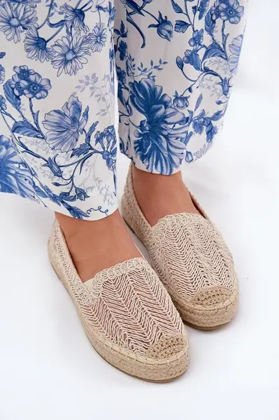Dámské espadrilky na platformě Béžové Vinceza 17392
