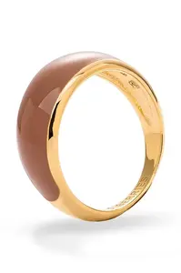 BERRIES  prsteň dámsky pozlátený strieborný smaltovaný Viva Mocha Mousse Mini Ring