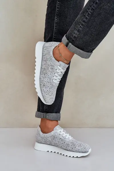 S. BARSKI Semišové Vzorované Sportovní Boty Na Platformě S Leskem D&A