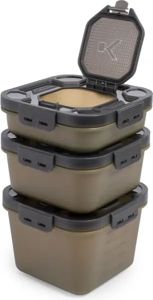 Korum miska na nástrahy click lock bait tubs - objem 0,6 l (1pt) rozměr 16,5x16,5x5,8 cm