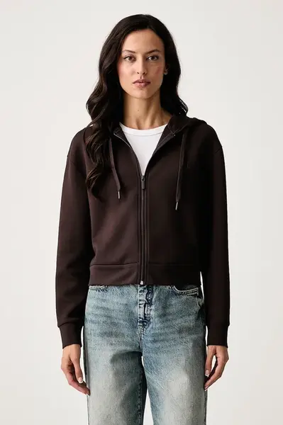 Armani Exchange  mikina s kapucňou dámska s bavlnou