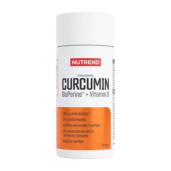 NUTREND Curcumin + bio perine + vitamin D 60 kapslí