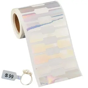 1 Roll 500Pcs Holographic Paper Label Stickers