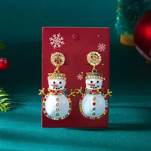 Alloy Enamel Dangle Stud Earrings