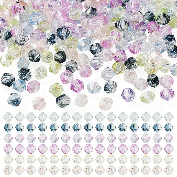 420Pcs 6 Colors Transparent Glass Seed Beads