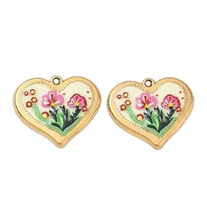 304 Stainless Steel Enamel Pendants