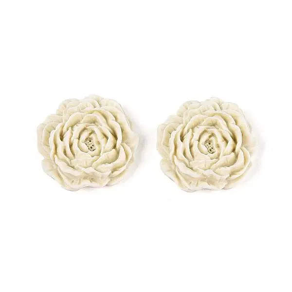 Flower Opaque Resin Cabochons