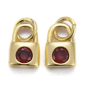 Brass Micro Pave Cubic Zirconia Pendants