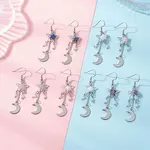 Moon Mixed Stone Dangle Earrings