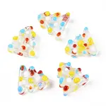 Christmas Theme Handmade Lampwork Bumpy Beads