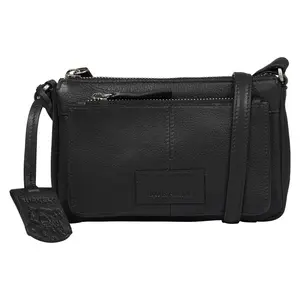 Malá dámská kožená crossbody kabelka Burkely Nela - černá