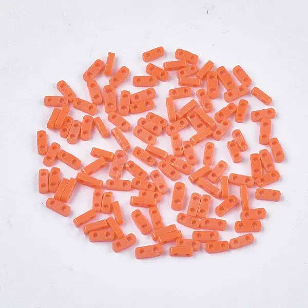2-Hole Opaque Glass Seed Beads