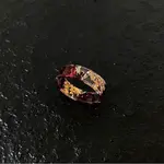 Gold Foil Resin Finger Rings