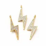 Rack Plating Brass Micro Pave Cubic Zirconia Pendants