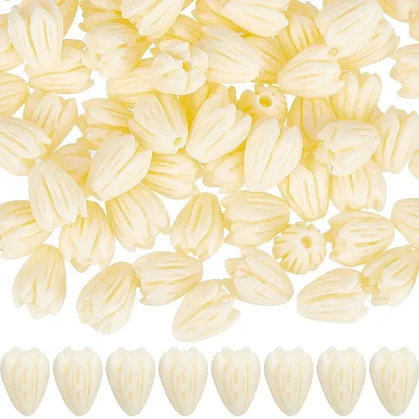 100Pcs Dyed Synthetic Coral Beads