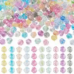 200Pcs 10 Colors Crackle Transparent Glass Beads