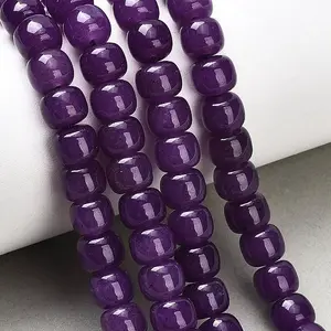 Dyed Natural White Jade Beads Strands