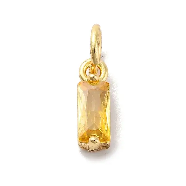 Brass Pave Cubic Zirconia Charms
