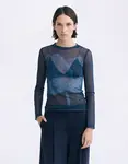 Thinking MU Tere Lotus Top NAVY L