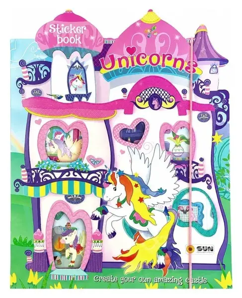 Unicorns - sticker book - Create your own amazing castle